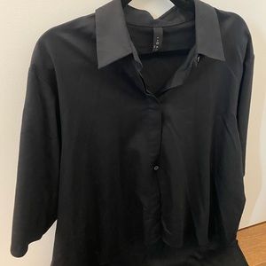 Unbalanced Black Shirt